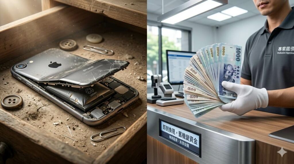 專業職人檢測因長期閒置而電池膨脹的舊款二手手機,評估最後收購殘值