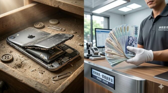 專業職人檢測因長期閒置而電池膨脹的舊款二手手機，評估最後收購殘值